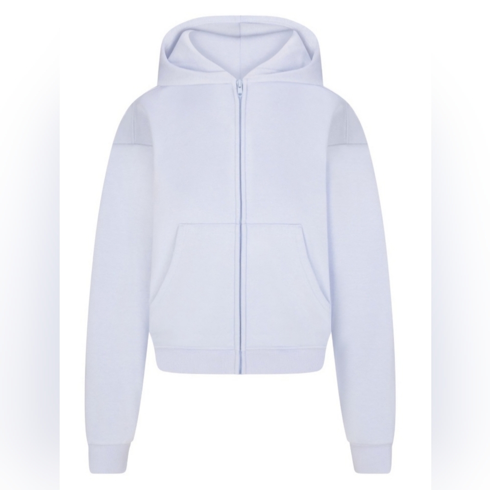 SKIMS NWT Cotton Fleece Classic Zip Up. Periwinkle/ size 3X